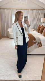 Lauren Boucle Blazer Cream Black