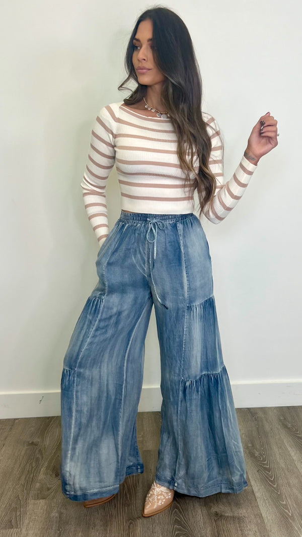 Octavia Denim Wide Pants