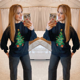 Christmas Tree Black Sweater