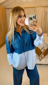 Proia Striped Italian Blouse