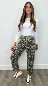 Cheyanne Animal Print Denim Pants