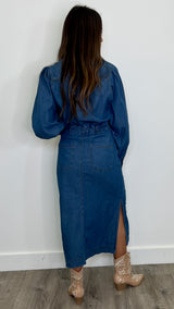 Ilarion Denim Blue Midi Dress