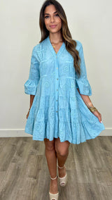 Elena Eyelet Dress - PRINZZESA BOUTIQUE