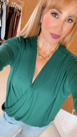 Audrey Dark Green Top