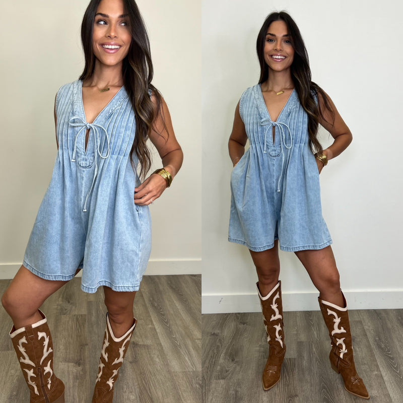 Denim Romper