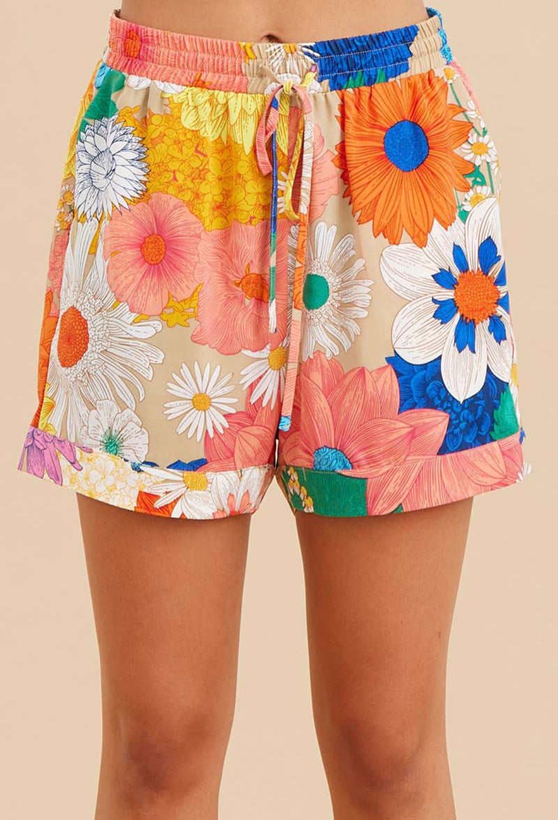 Ives Flower Print Shorts