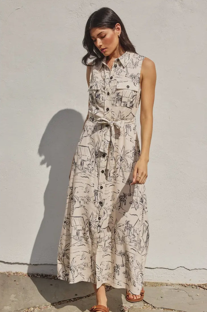 Alix Oceanside Printed Dress