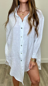 Martina Linen Button Up Dress