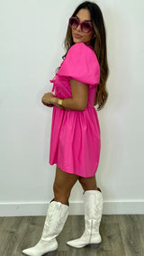 Elettra Hot Pink Mini Dress