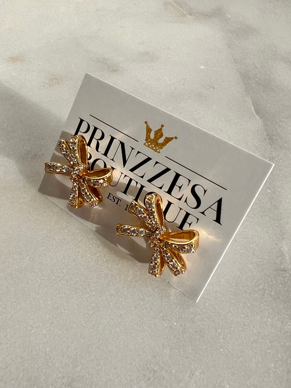 Shiny Bow Earrings