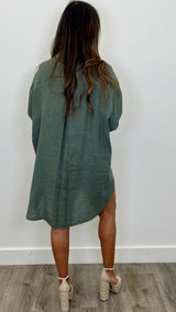 Martina Linen Button Up Dress