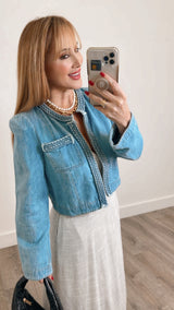 Zelia Denim Braided Jacket