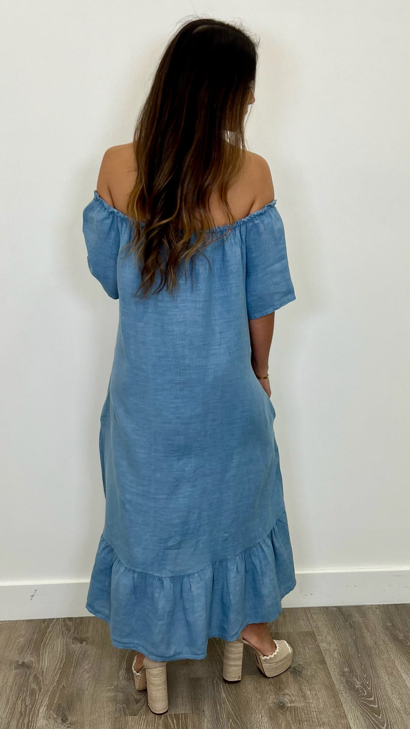 Caterina Linen Maxi Dress