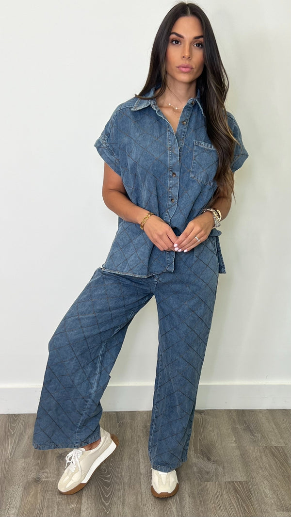 Selina Denim Blue Top