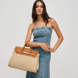 Bertha Satchel Tote Bag Natural