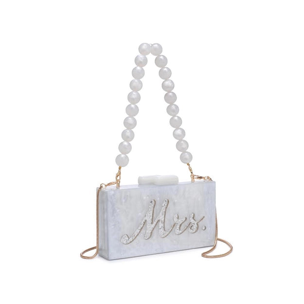 Mrs. Wedding Evening Bag White