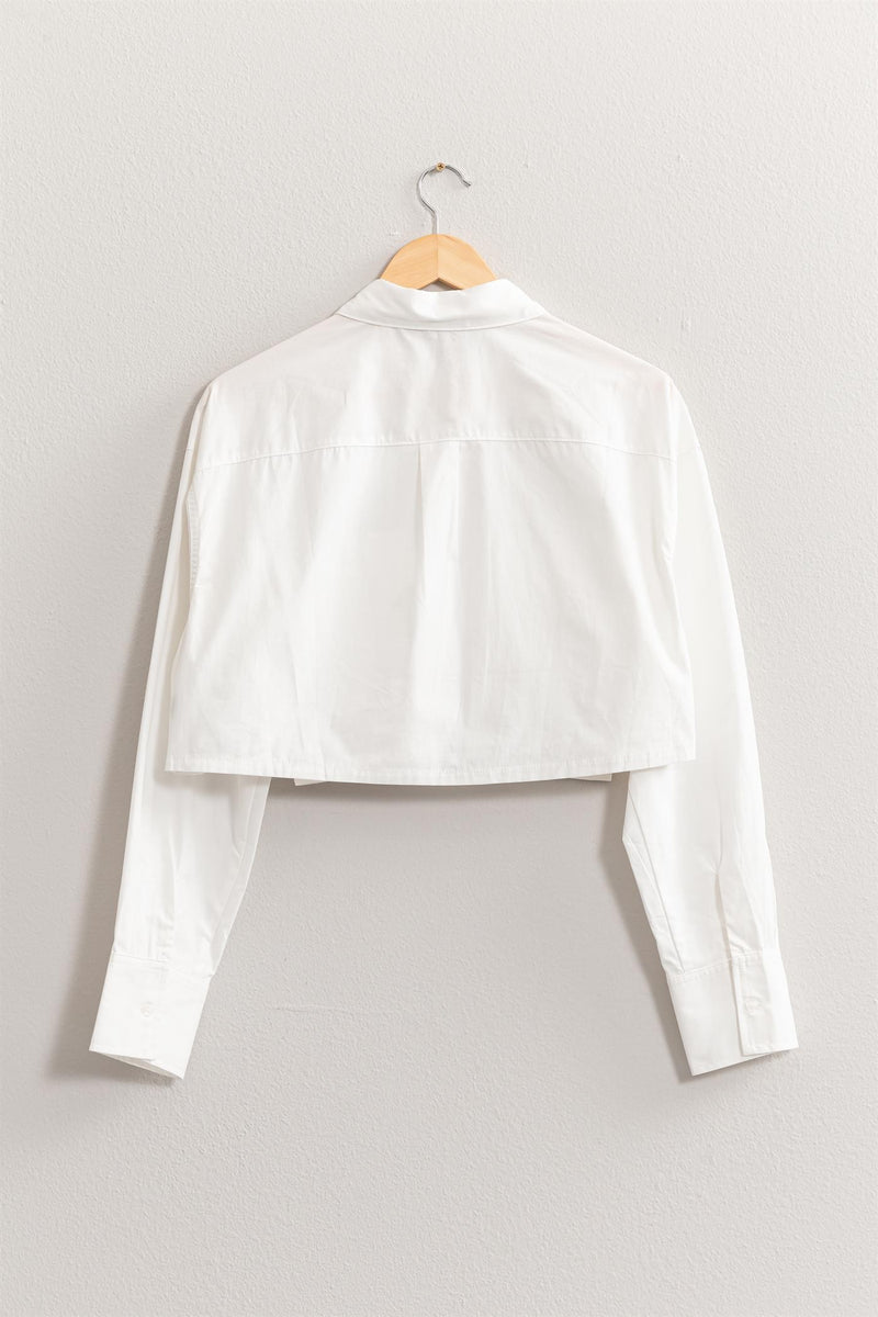 Neveah White Button Up Top