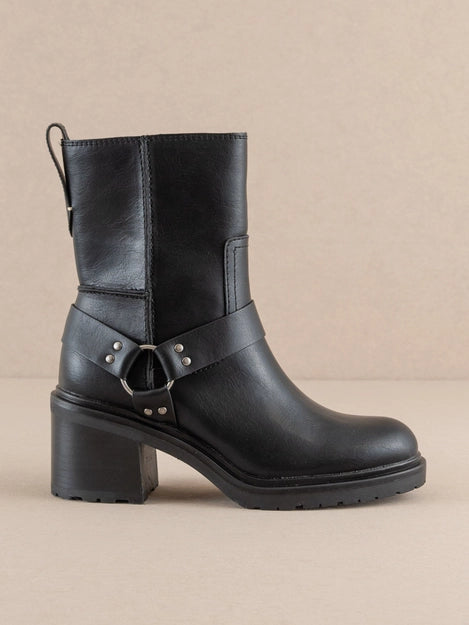 Moto Black Ankle Boot