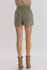 Pine Army High Waisted Shorts