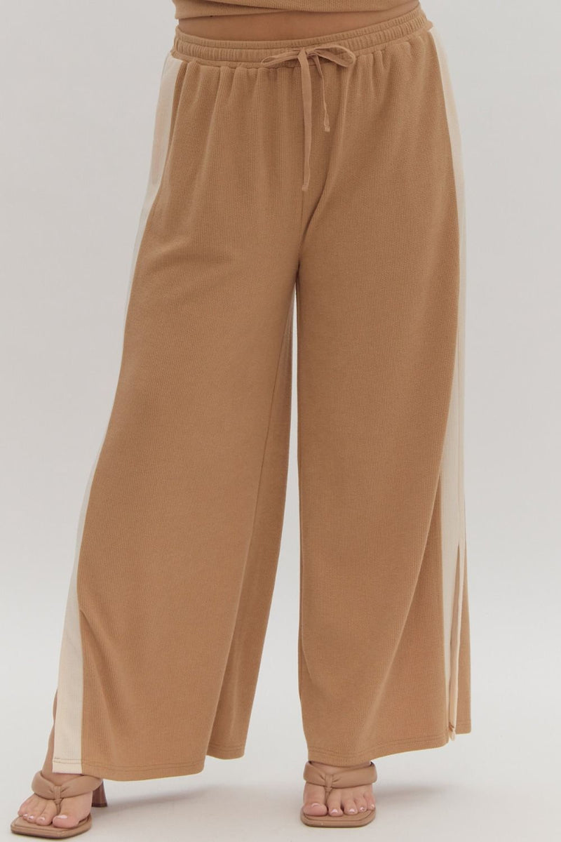 Liana Camel Wide Leg pants