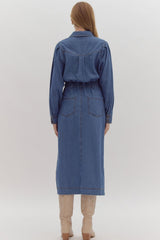 Ilarion Denim Blue Midi Dress