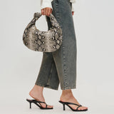 Charlene Faux Snake Print Knot Shoulder Bag