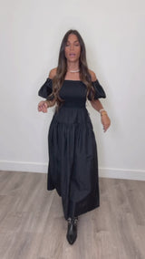 Cerridwen Black Maxi Dress